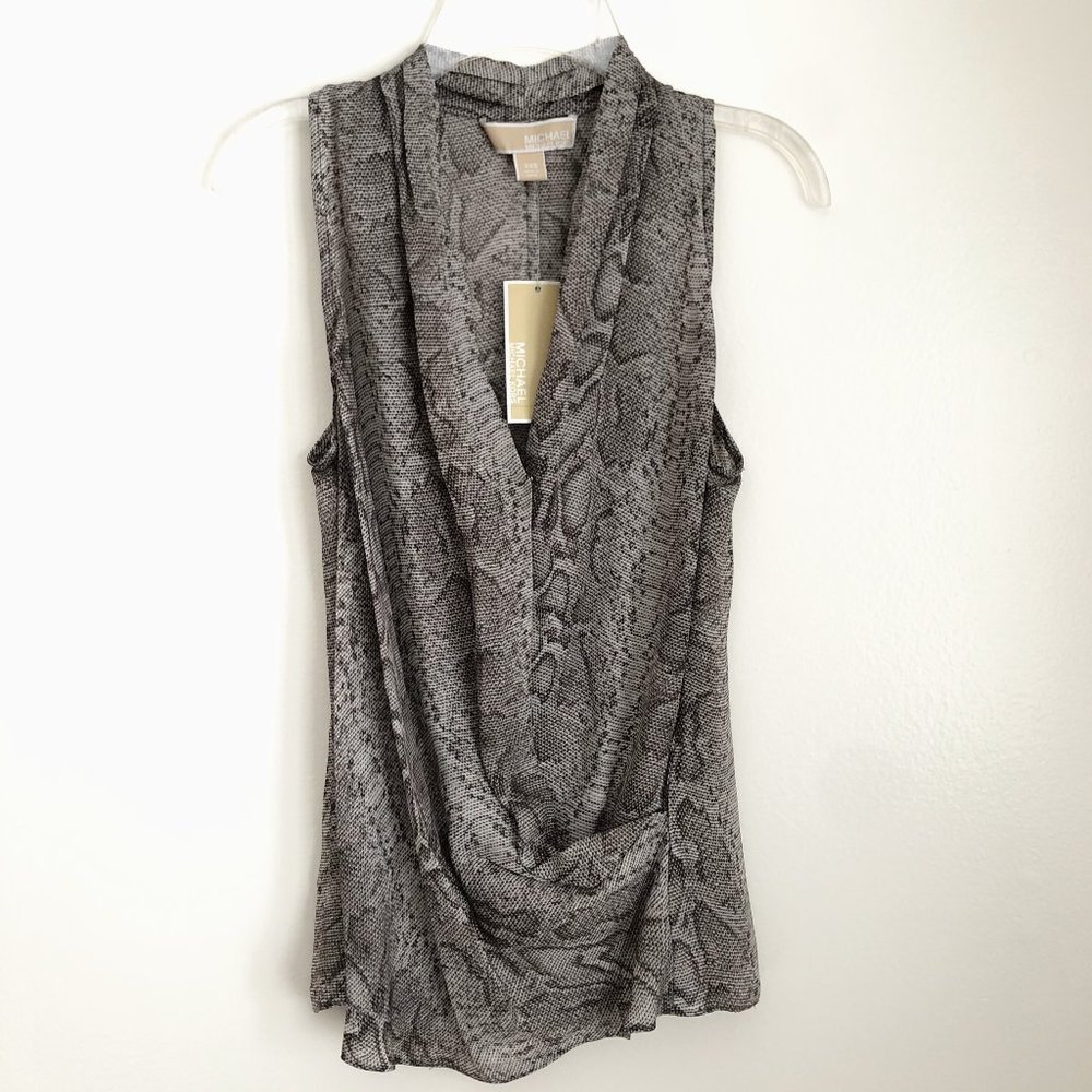 Michael Kors Snakeskin Sleeveless Top